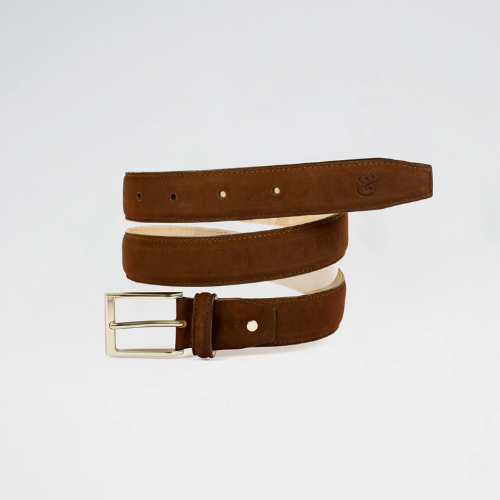 Brown Brushed Suede Belt